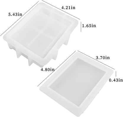 Wehous Resin Box Mold with Lid Book Shape Storage Box Silicone Molds for Epoxy Resin Concrete 3D Candle Holder Jewelry Trinket Container Succulent Plant Pot Mold DIY Art Casting Craft Home Decor
