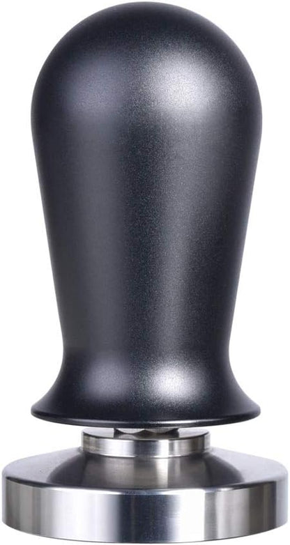 53mm Calibrated Espresso Tamper, Calibrated Coffee Tamper with Spring Loaded Anodized Aluminum Handle Stainless Steel Flat Base, Professional Espresso Hand Tamper