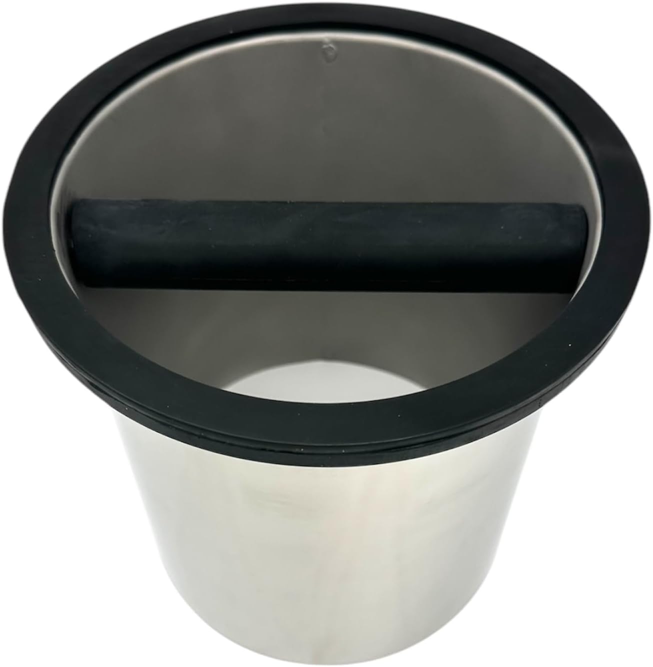 Rattleware Stainless Steel Open Bottom Knock Box Chute – Heavy-Duty Espresso Disposal Bin with Welded Rubber Bar – Fits Coffee Stations, Cafe, Restaurant, Hotel, or Home Use (6.25" x 7.5")