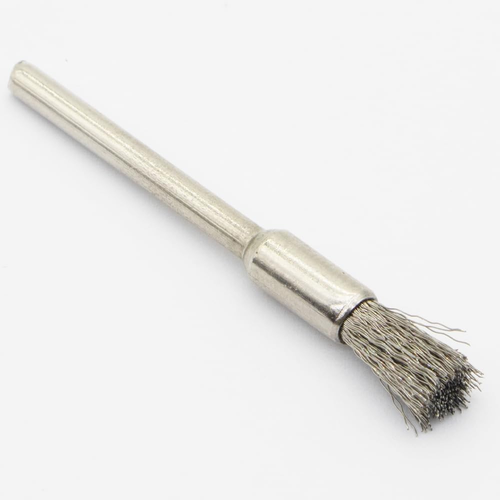 45-Piece Wire Brush Set - Metal Rust Removal, Polishing, Cleaning - Shaft 1/8″ (3mm) - Removes Burrs, Dust, and Oxide Layer - Handles Rough Surfaces - Designed for Industrial and DIY Enthusiasts