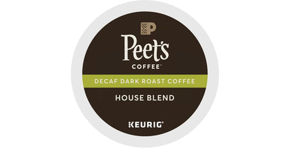 Peet's Coffee & Tea Coffee Decaf House Blend K-Cup Portion Pack for Keurig K-Cup Brewers, 88 Count