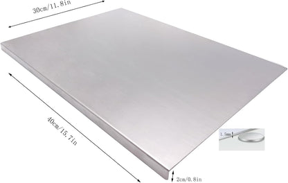 Stainless Steel Cutting Boards for The Kitchen, Suitable for Meat, Fruits, Vegetables, Bread, and Baking Large-sized Cutting Boards (40 x 30cm/15.7 x 11.8 in)