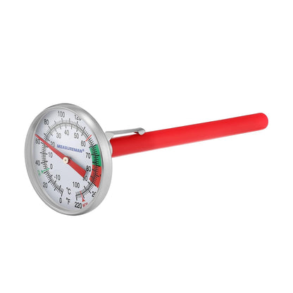 MEASUREMAN Instand Read 2” Dial 0~220℉/℃，Milk Thermometer，Milk Foam，Coffee Drinks Thermometer（2Pack）