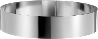 HARFINGTON Round Cake Ring 9 x 2 Inch Seamless Stainless Steel Pastry Mousse Dessert Ring Mirror Coating for Baking Cooking Making Tool