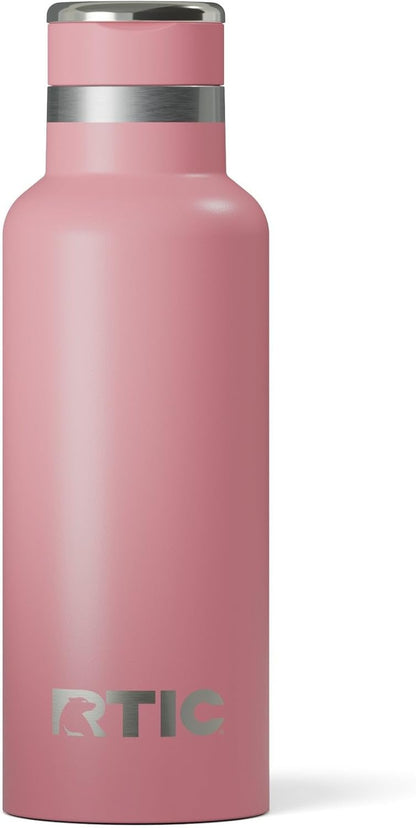 RTIC 16oz Journey Bottle Metal Stainless Steel Vacuum Insulated, BPA Free, Reusable, for Water, Hot and Cold Drinks, Travel, Sports, Camping, Dusty Rose