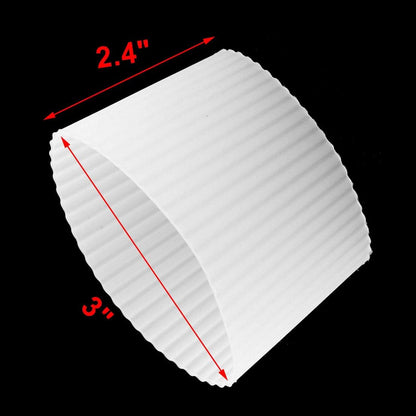 uxcell Silicone Nonslip Glass Bottle Mug Cup Sleeve Protector Cover White