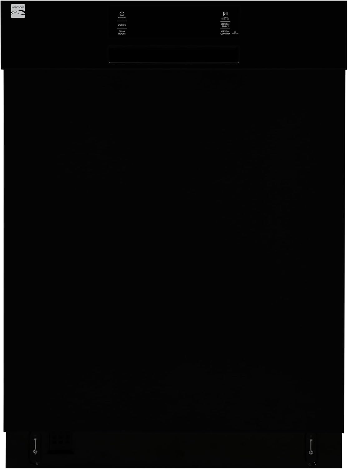 Kenmore 24" Built-in Stainless Steel Tub Dishwasher SmartWash, UltraWash, SmartDry Plus, MoreSpace Adjustable Rack and Leak Detect, Energy Star Certified, Black