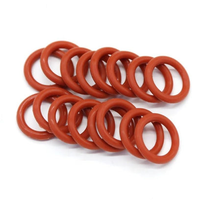 Silicone Rubber O-Ring Assortment Kit 225 Pieces 15 Sizes Metric VMQ Sealing Gasket Set for Cup Lids, Coffee Maker, Brewing Fitting, Washer, Filter, Pump, Plumbing, Hose, Gauge, Auto, Machine, Red.