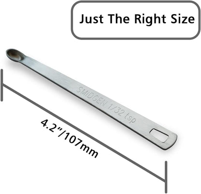 5PCS 1/32 Teaspoon(1/32tsp, 0.16ml, Smidgen) Single Tiny Measuring Spoon, Small Individual Stainless Steel Measure Spoons Only