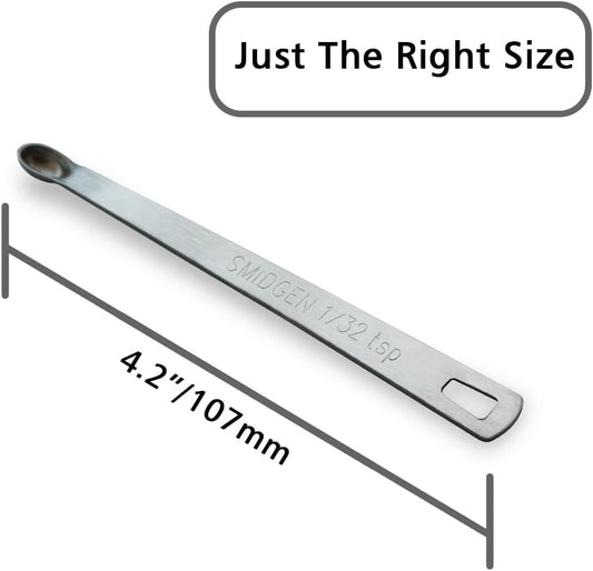 3PCS 1/32 Teaspoon(1/32tsp, 0.16ml, Smidgen) Single Tiny Measuring Spoon, Small Individual Stainless Steel Measure Spoons Only