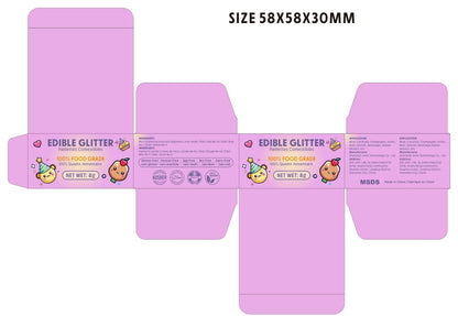 Nomeca Edible Glitter for Drinks Cakes, 8 grams Food Grade Luster Dust Sprinkles Glitter for Cake Decorations, DIY Cocktails, Beverages & Cake Decorating, Dessert Cake Topper (12-Peach Red)
