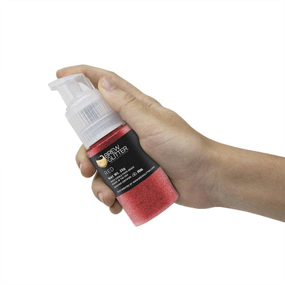 Brew Glitter - Maroon Red (25g Spray Pump 1x Jar) | Edible Glitter for Drinks, Cocktails, Beer, Garnish & Beverages