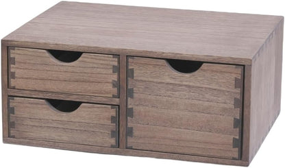 Coffee Pods Storage Drawer Holder for Capsules - Multi Functional Desk Organizer Drawers For K cups Coffee Maker Brew - Kitchen Mini Wooden Box Chest Sideboard Counter Organization CF2D3C Dark