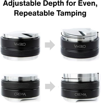 cream coffee products 58.5mm 2 in 1 tamper and distributor black beautiful espresso hand tampers