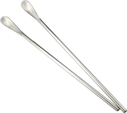 JASHII Silver Matte Long Handle Spoon Cocktail Mixing Stirring Spoons Iced Tea Coffee Spoons with 8.6 inch Long Handle Brushed SUS304 Stainless Steel, 3-Piece