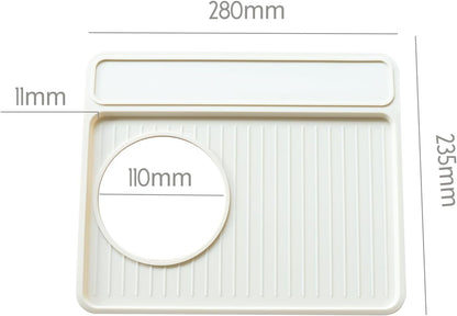 NOTSEK Tamping Mat for Breville 870/880, Silicone Top Mat for Breville Espresso Machine Accessories, Prevent Scratching, Beige