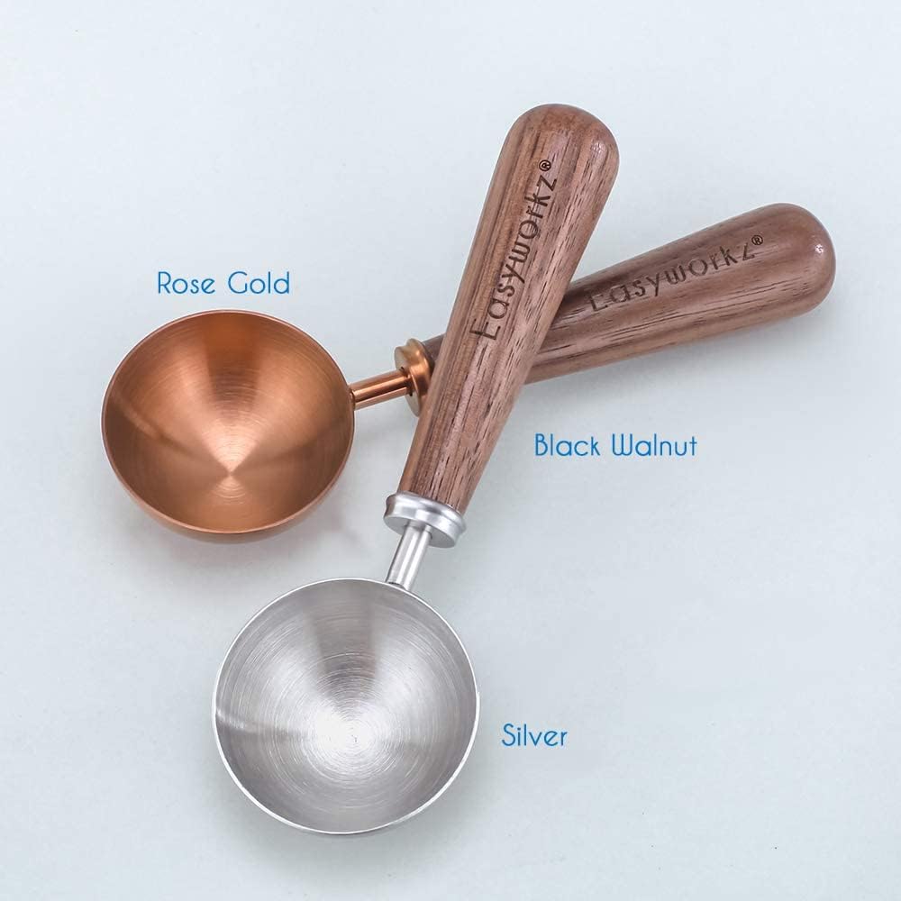 Easyworkz Retro Stainless Steel Coffee Spoon With Black Walnut Handle,10g - Measuring Spoon