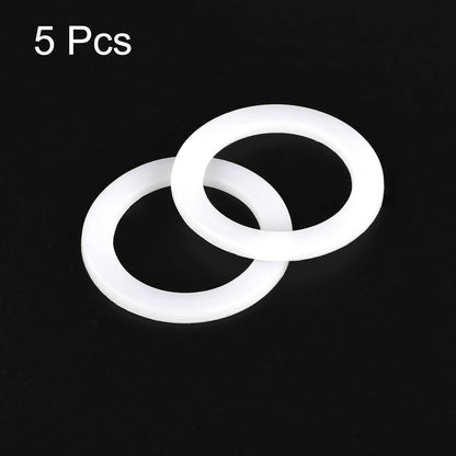 MECCANIXITY Gasket Seal Coffee Maker White Silicone Ring Replacement 38x54x3.3mm for 2-Cup Aluminium Coffee Pot, Pack of 5