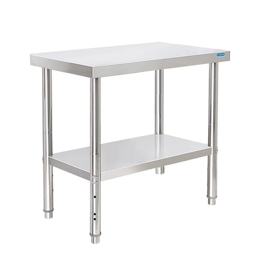 Stainless Steel Table 30 x 18 Inch NSF Commercial Stainless Steel Prep Table Metal End Table for Restaurant Kitchen Garage