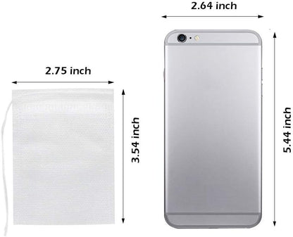 Fenshine 400 Pcs Tea Filter Bags Disposable Empty Tea Bags Drawstring Seal Tea Infusers Bag for Loose Leaf Teal