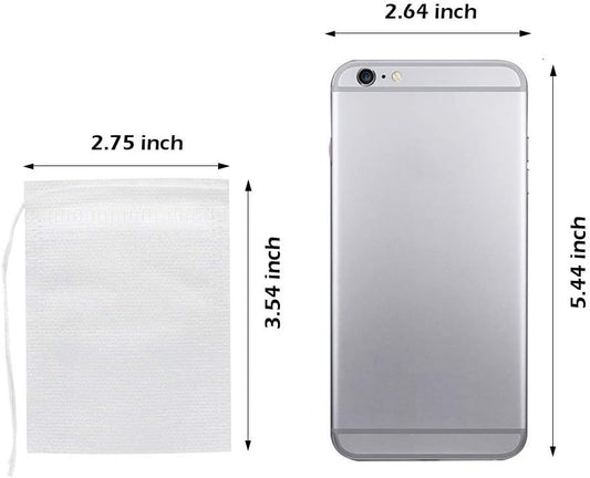 Fenshine 400 Pcs Tea Filter Bags Disposable Empty Tea Bags Drawstring Seal Tea Infusers Bag for Loose Leaf Teal