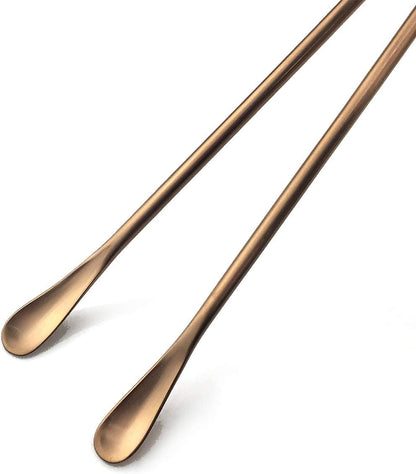 JASHII Matte Long Handle Spoon Cocktail Mixing Stirring Spoons Iced Tea Coffee Spoons with 8.6 inch Long Handle Brushed SUS304 Stainless Steel, 6-Piece