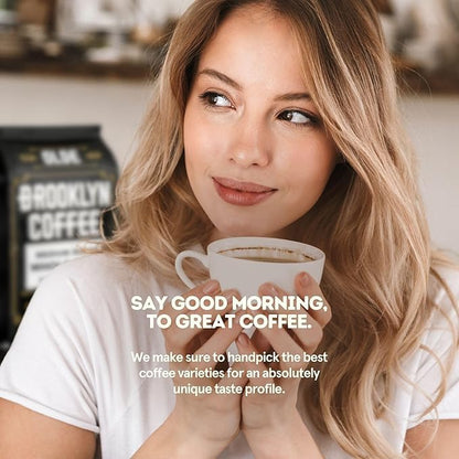BROOKLYN COFFEE Whole Bean, Brazilian Santos Medium Roast (5lb) American, Breakfast, Classic - Fresh Bulk Coffee Beans Roasted Weekly in NYC