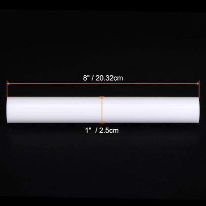 HARFINGTON Acrylic Clay Roller 8 Inch x 1 Inch Solid Non-Stick Plastic Round Tube Roller Polymer Clay Rod Fondant Rolling Pin for Shaping, Sculpting, Modeling DIY Crafts, White