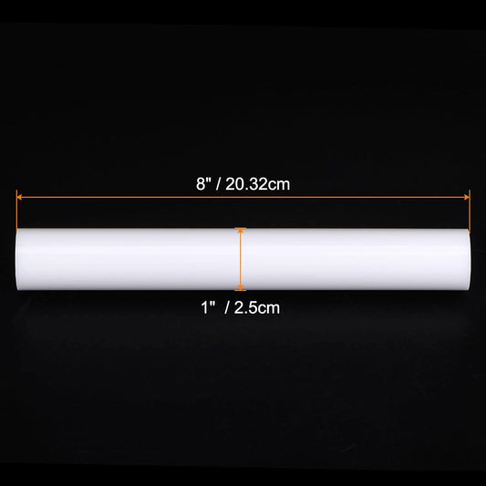 HARFINGTON Acrylic Clay Roller 8 Inch x 1 Inch Solid Non-Stick Plastic Round Tube Roller Polymer Clay Rod Fondant Rolling Pin for Shaping, Sculpting, Modeling DIY Crafts, White