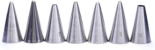 Cake Decorating Set, 7 Pieces Stainless Steel Icing Piping Nozzles Tips Kit - Christmas Holiday Birthday Anniversary Wedding Cupcakes Cakes Cookies Dessert Candy Pastry DIY Making Tools #6