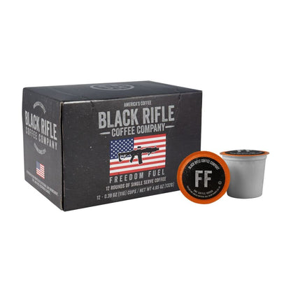 Black Rifle Coffee Company Dark Roast K Cups - Single Serve K Cups Coffee Pods - Kcup Pods Compatible with Keurig 1.0 & 2.0 - Made from Pure Arabica Beans (Freedom Fuel, 12 Count)