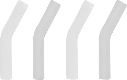 Zibtes-4PCS Silicone Straw Tips- Food Grade Rubber Metal Straws Tips Covers Only Fit for 1/3 Inch Wide(8MM Outdiameter) Stainless Steel Straw-White