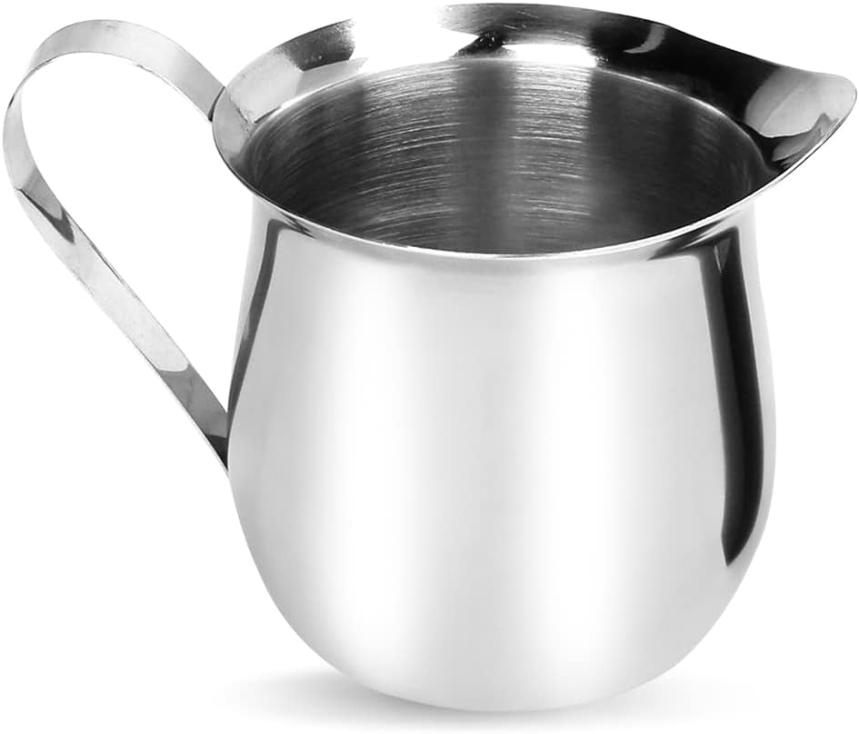 Rolin Roly 240ML Milk Frothing Pitcher Stainless Steel Small Bell-Shaped Creamer Coffee Jug for Barista Cappuccino Espresso Cups Latte Art Pitcher