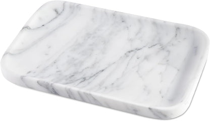 Vanity Trays, Marble Bathroom Tray for Countertop, Decorative Tray for Dresser Organizer, One Piece Serving Tray for Kitchen, Storage Tray for Kitchen Sink, Perfume, Jewelry Holder(Arabescato)