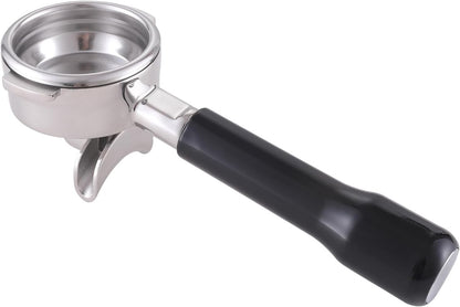 58mm Double Spout Portafilter Compatible with La Marzocco Espresso Machine Stainless Steel Espresso Portafilter with Double Shot Filter Basket Espresso Accessories-Handle Plastic