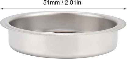 Blind Filter, 51Mm Coffee Machine Stainless Steel Backflush Insert Blind Filter for Espresso Coffee Machine
