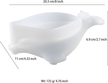 Self-Draining Dolphin Soap Holder Silicone Resin Mold, Dolphin Soap Holder DIY, Epoxy Resin Casting Mold for Soap Tray, Silicone Mold for Soap Holder