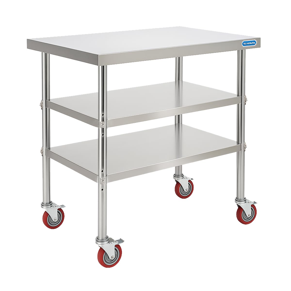 Stainless Steel Table with Wheels Stainless Steel Prep Table 24 x 30 Inch, NSF Commercial SS Metal Kitchen Prep Worktable for Restaurant Kitchen Garage Warehouse
