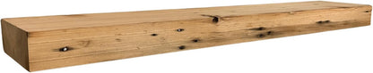 Modern Timber Craft Reclaimed Wood Floating Wall Shelf | Solid Rustic American Barnwood, Floating Shelf Brackets | 2.75" Thickness | 18" L x 8" D, Unfinished, Planed and Sanded, 2 Pack