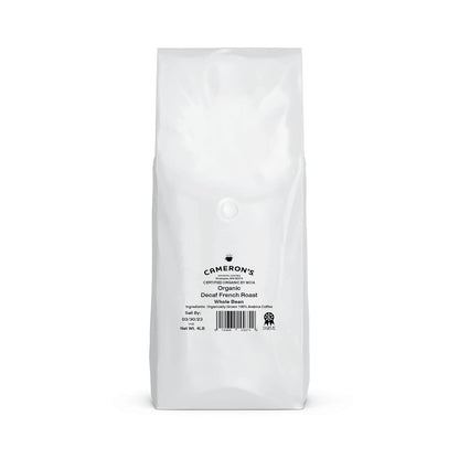 Cameron's Coffee Roasted Whole Bean Coffee, Organic Decaf French Roast, 4 Pound