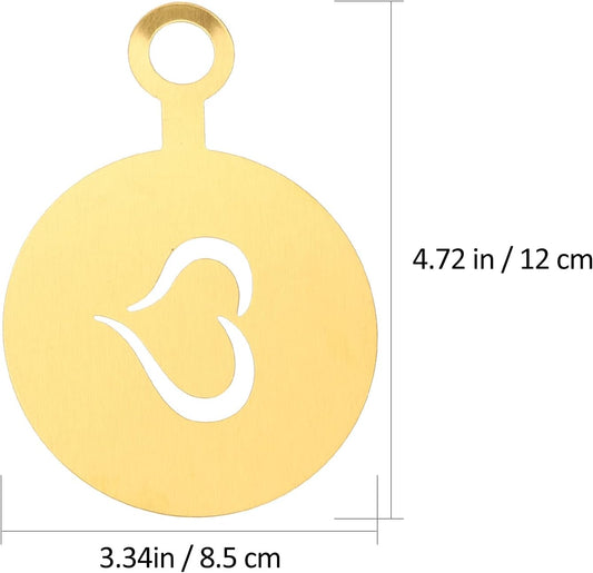 4pcs Coffee Decorating Stencils,Cake Stencil Templates Decoration Foam Templates for Coffee,Dessert,Cake, Chocolate in Wedding Party Dance Valentine's Day