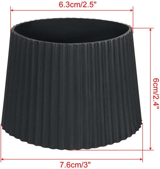 uxcell Silicone Nonslip Glass Bottle Mug Cup Sleeve Protector Cover Black