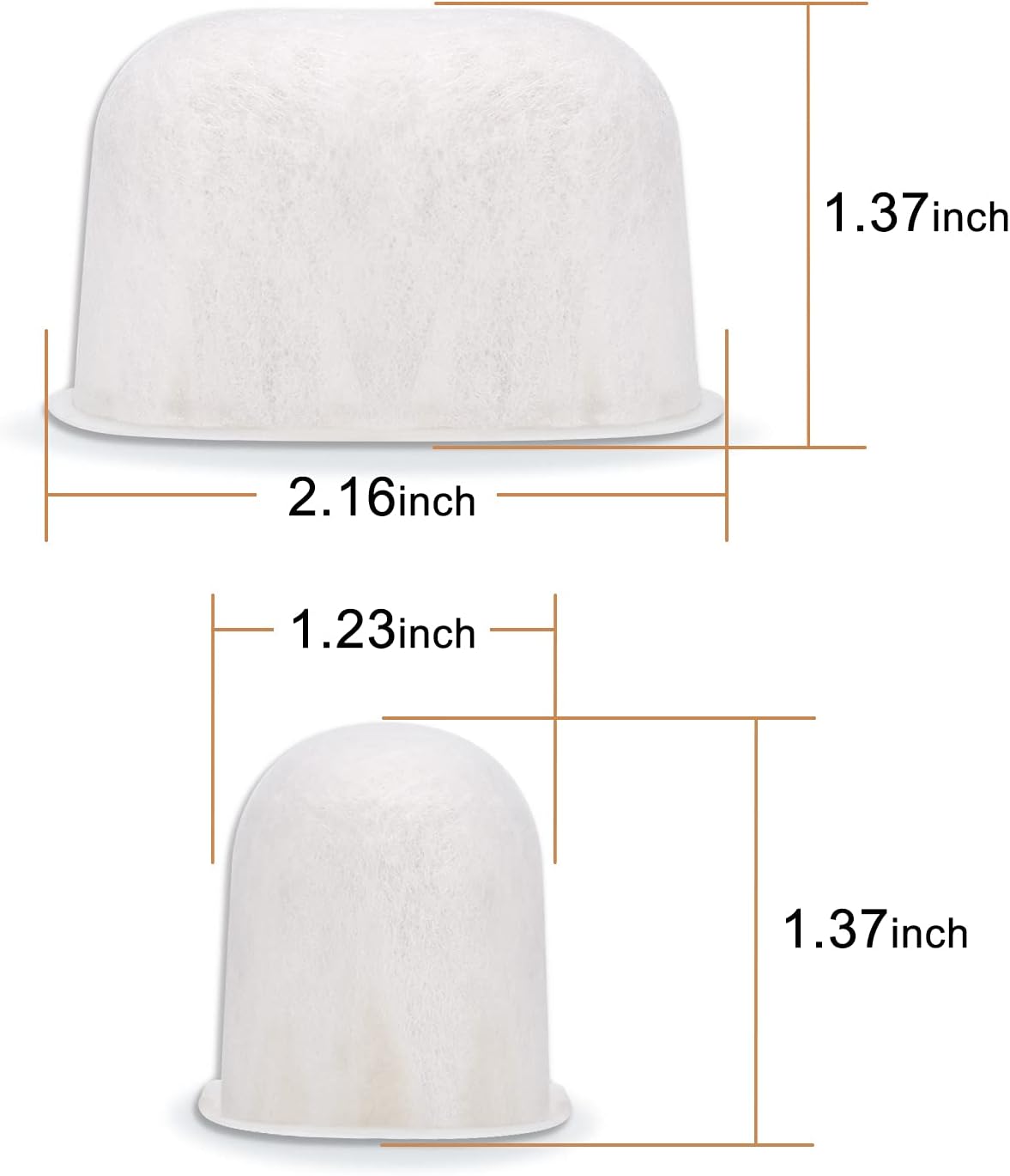 12 Pack Replacement Water Filters Compatible with Breville BWF100 with Ion Exchange Resin inside