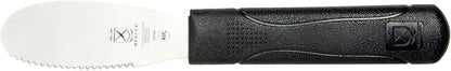 Mercer Culinary Millennia Wavy Edge Spreader, 3.5 Inch Blade, Black Handle
