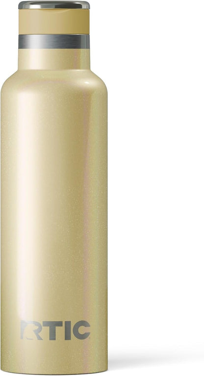 RTIC 20oz Journey Bottle Metal Stainless Steel Vacuum Insulated, BPA Free, Reusable, for Water, Hot and Cold Drinks, Travel, Sports, Camping, Sunlight Glitter