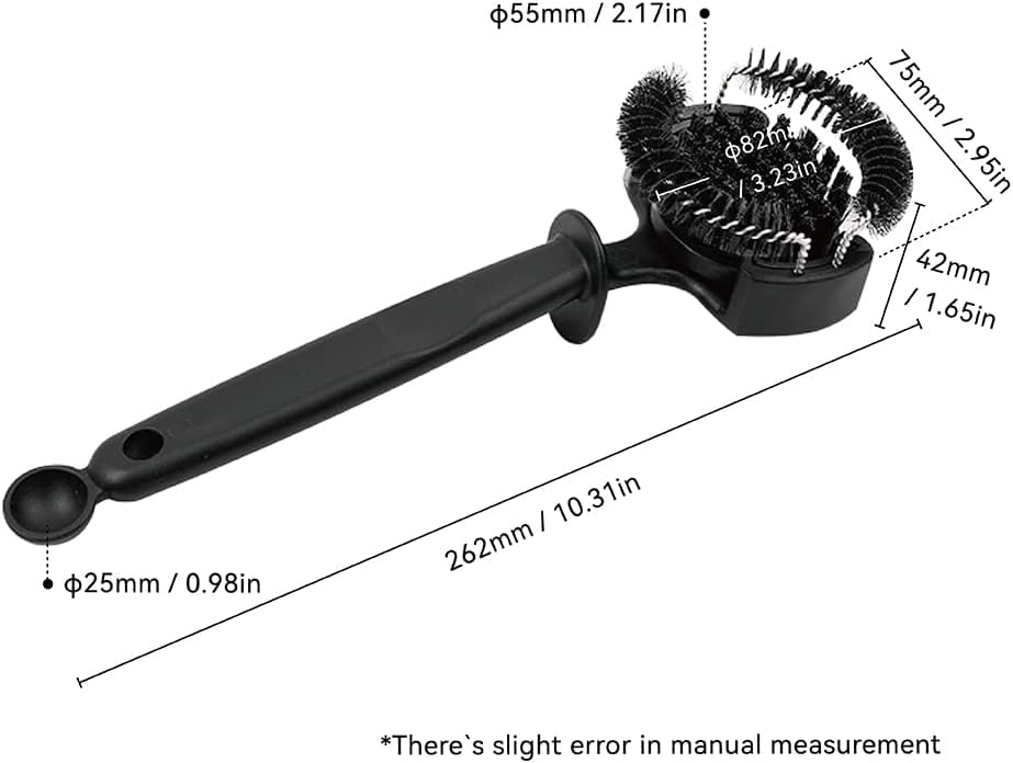 watchget Espresso Coffee Machine Cleaning Brush Espresso Group Head Cleaning Brush Detachable 360°Nylon Bristles Espresso Machine Cleaning Tool V2 58mm