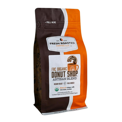 Fresh Roasted Coffee, Organic Donut Shop | USDA Organic, Kosher | Medium Roast 12 oz Ground