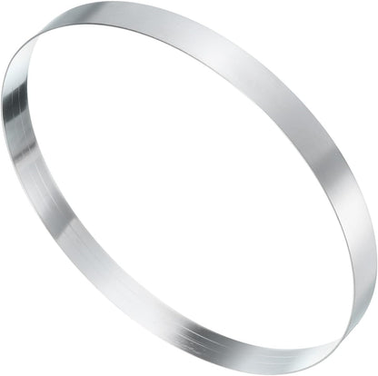 HARFINGTON Round Cake Ring 7.87 x 1 Inch Seamless Stainless Steel Pastry Mousse Dessert Ring Mirror Coating for Baking Cooking English Muffins Crumpet Making Tool