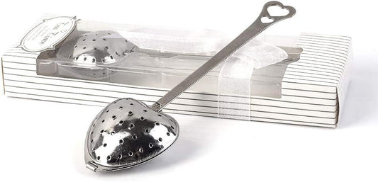 RoseAuroma Set of 20 Pieces Tea Infuser Stainless Steel Long Grip Spoon Loose Tea Leaf Filter Heart Shaped Mesh Tea Strainer,Great Souvenirs Gift for Tea Lovers or Party etc.