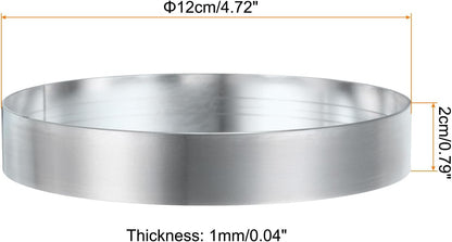 HARFINGTON Round Cake Ring 4.72 x 1 Inch Seamless Stainless Steel Pastry Mousse Dessert Ring Mirror Coating for Baking Cooking English Muffins Crumpet Making Tool